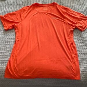 Merrell Orange Short Sleeve Tee Athletic Performance